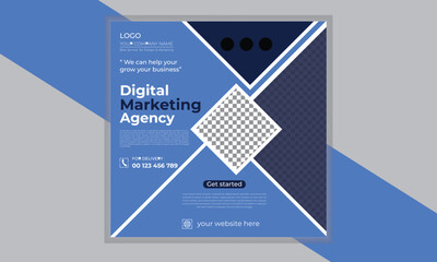 Modern Business Social Media Post Design Template.