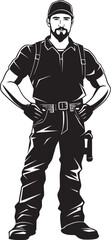 Fototapeta na wymiar Workforce Excellence: Vector Logo of Skilled Worker Laborer Legacy: Iconic Worker Emblem Graphics