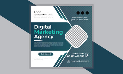 Modern Business Social Media Post Design Template.