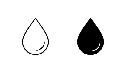 Water Drop Icon set. Liquid drop icon. Water drop outline icon. linear style sign for mobile concept and web design. Drop of water simple line vector icon. Symbol, logo illustration.