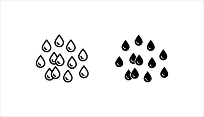 Water Drop Icon set. Liquid drop icon. Water drop outline icon. linear style sign for mobile concept and web design. Drop of water simple line vector icon. Symbol, logo illustration.