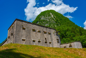 Kluze fortress in Slovenia viewed during a sunny day