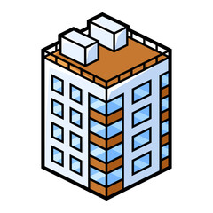 House icon in isometry style. Real estate image for website, app, logo, UI design.
