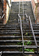Historic stairway to Savannah, Georgia riverfront.