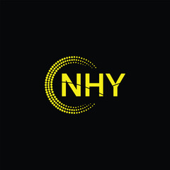 Fototapeta na wymiar NHY letter logo creative design with vector graphic