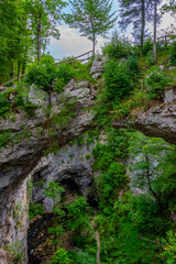 Natural bridge at Rakov Skocjan natural park in Slovenia