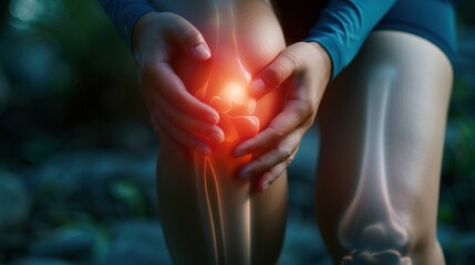 X-ray screen depicting knee pain, providing diagnostic clarity on knee injuries