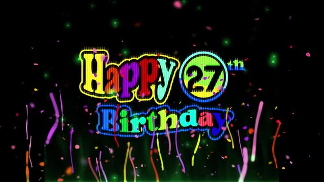 27th Birthday Celebration, Company Party invitation, Fireworks Mixer color Logo Videos