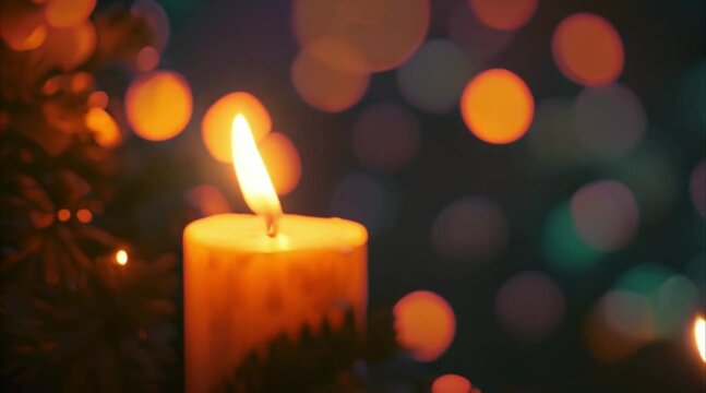 abstract background of candles burning footage