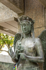 View of the Memorial Tower to the Mobilized Students, Hiroshima, Japan