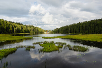 Fototapeta na wymiar Great Arber Lake in the Bavarian Forest