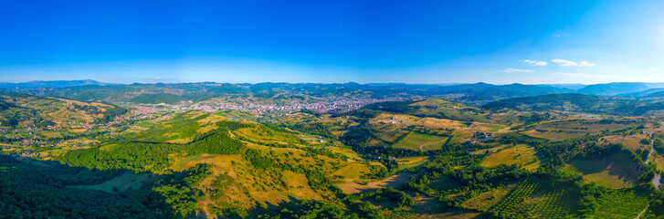 Serbian countryside during a summer day