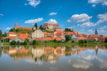 Panorama view of Slovenian town Ptuj