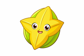 carambola food vector illustration