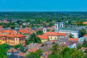 Fototapeta na wymiar Panorama view of Serbian town Sremski Karlovci