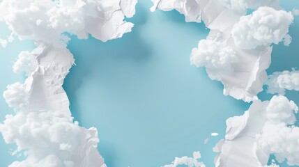 White paper on light sky blue generative ai