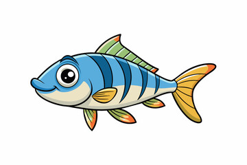 archer fish vector illustration