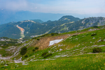 Triglav national park viewed from Mount Vogel, Slovenia