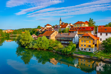 Panorama view of Novo Mesto in Slovenia
