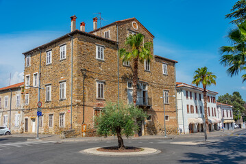 Colorful street in the center of Slovenian town Koper