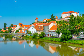 Panorama view of Slovenian town Ptuj