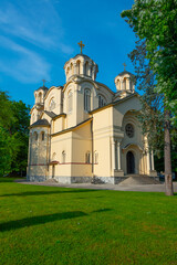 Fototapeta na wymiar Serbian orthodox church in Ljubljana, Slovenia