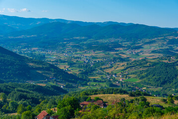 Fototapeta na wymiar Serbian countryside during a summer day