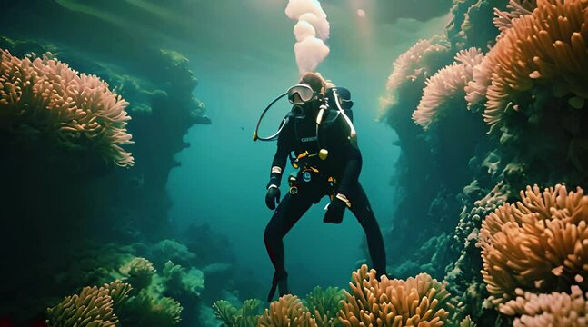 Visualizing the Adventurous Journey of a Deep Sea Diver: An Oceanic Exploration