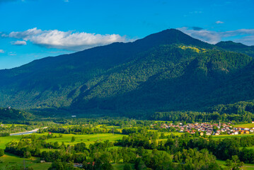 Panorama of Julian Alps in Slovenia