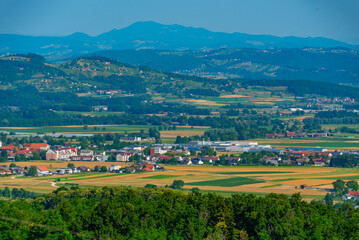 Fototapeta na wymiar Slovenian countryside during a sunny day