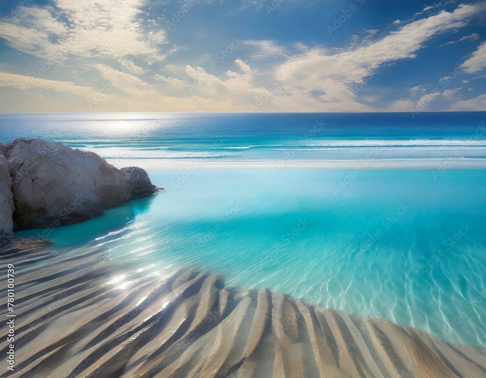 Wall mural beach with sky