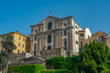 Fototapeta na wymiar Parish church of Santa Maria Maggiore in Italian town Trieste