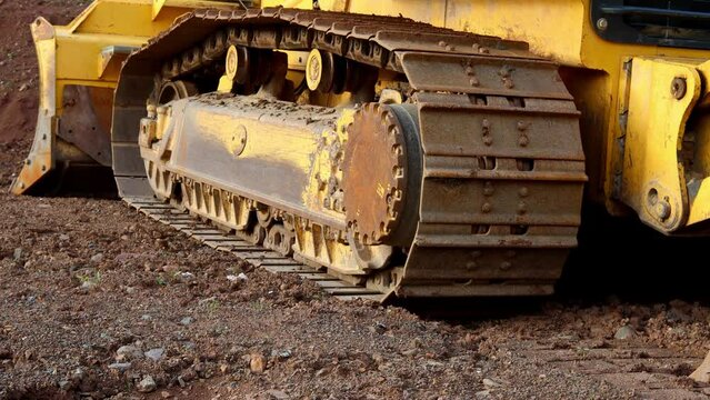an bulldozer on a construction site 4k 30fps video