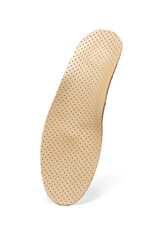 Orthopedic insole isolated on white background. Treatment and prevention of foot diseases