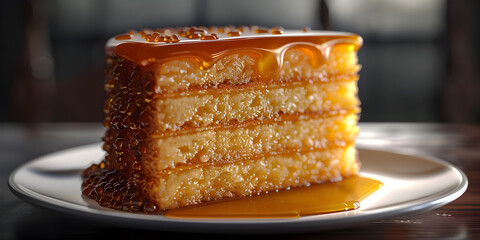 Layered honey cake .