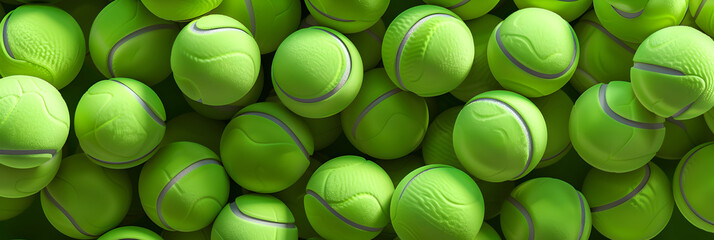  Tennis balls background, Close up of a green tennis balls.