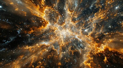 Captivating Cosmic Encounter: Witnessing a Celestial Collision - obrazy, fototapety, plakaty