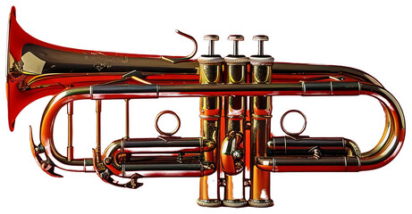 Trumpet on Orange BackgroundTransparent PNG Background