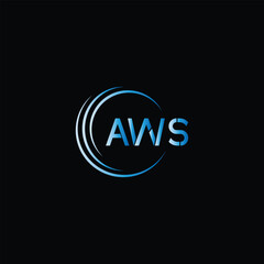 AWS letter logo abstract design. AWS unique design