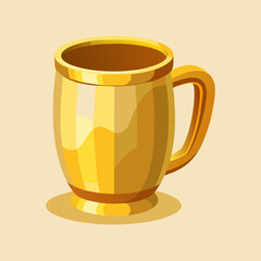 Vector golden mug