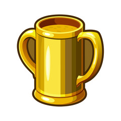 Vector golden mug