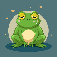 Frog vector illustration cartoon style
