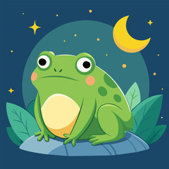 Frog vector illustration cartoon style