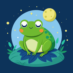 Frog vector illustration cartoon style