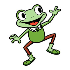 Frog vector illustration cartoon style