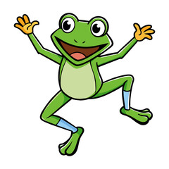 Frog vector illustration cartoon style