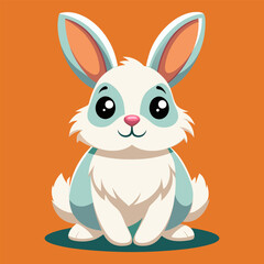 Cute rabbit cartoon illustration 