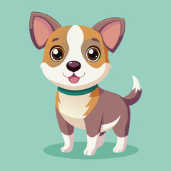 Obraz premium Cartoon cute dog vector illustration 