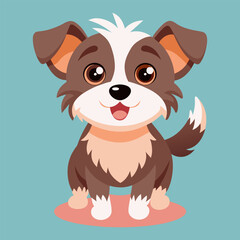 Cartoon cute dog vector illustration 