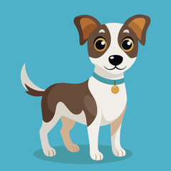 Cartoon cute dog vector illustration 